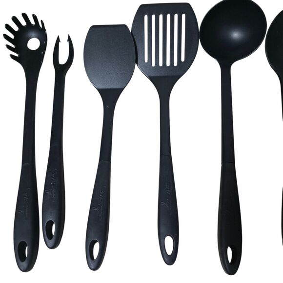 Calphalon Cooking Utensils Black Nylon Set of 7 Heat Resistant To 400 Degrees - Picture 3 of 11
